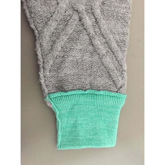 Free People Sweater Oversized Gorpcore Olympia Cable Crewneck Tunic Boho Gray - Picture 8 of 9